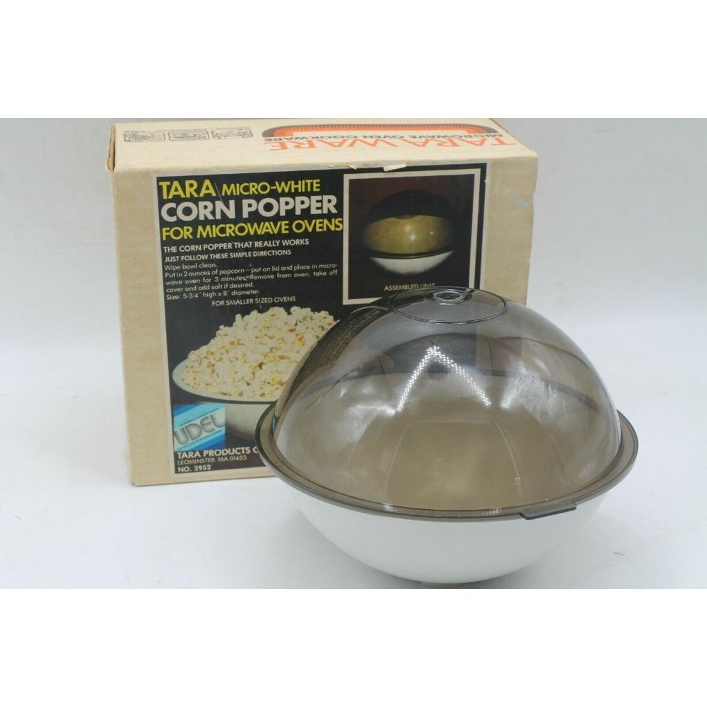 Vintage Tara Ware Micro White Corn Popper For Micr